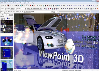 ViewPoint 3D animated scene with live-data 3D text linked to RSS feeds